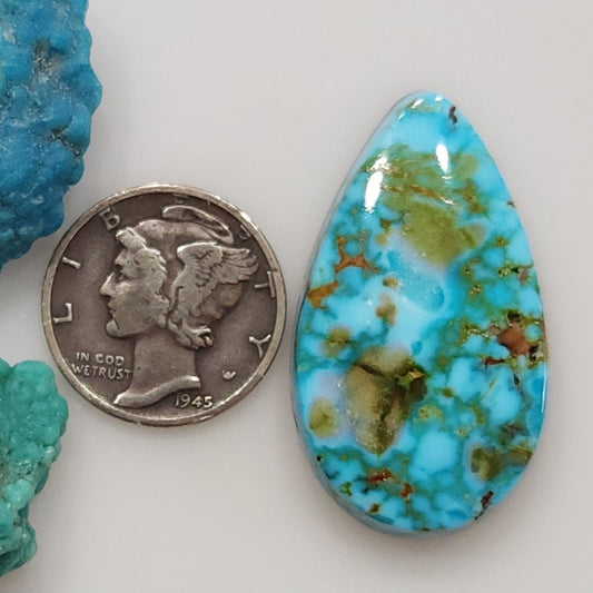 Kingman Red Web Turquoise